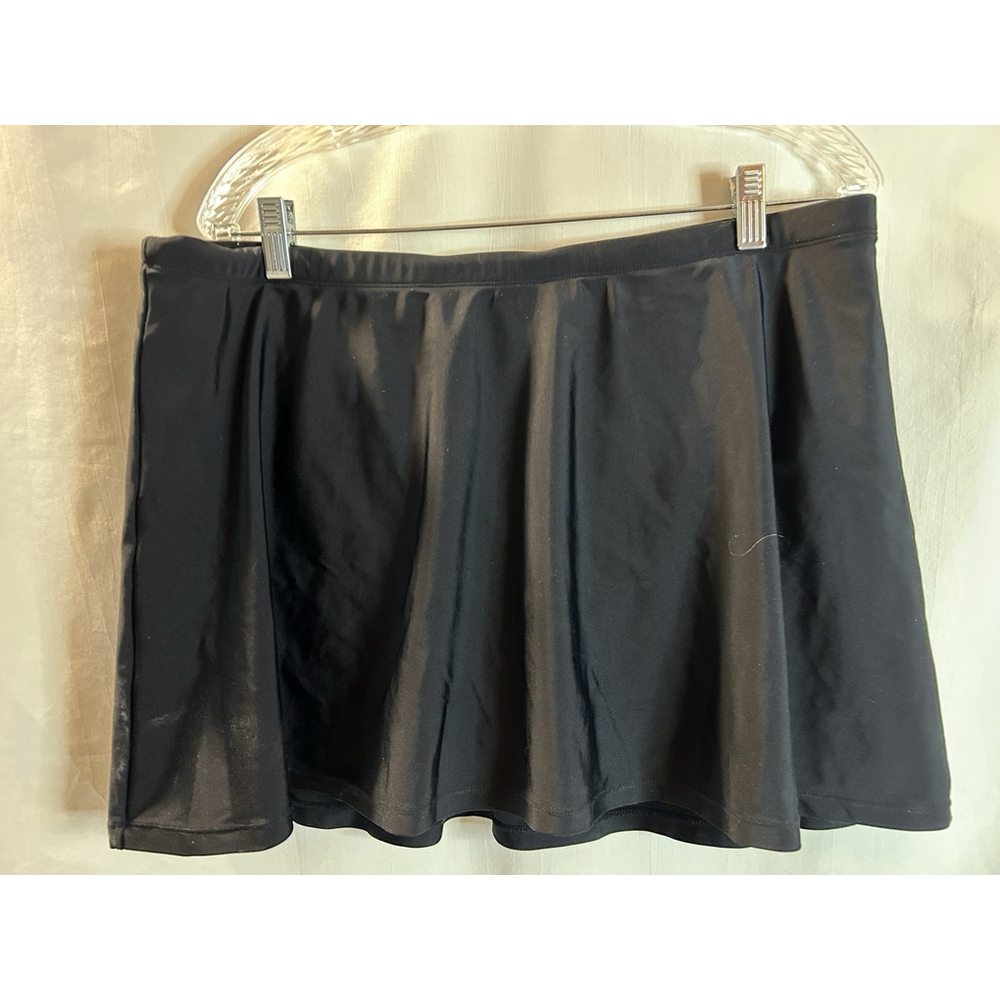Swimsuits For All Black Plus 20 Women’s Swim Bottoms Skirt Skort Stretchy EUC